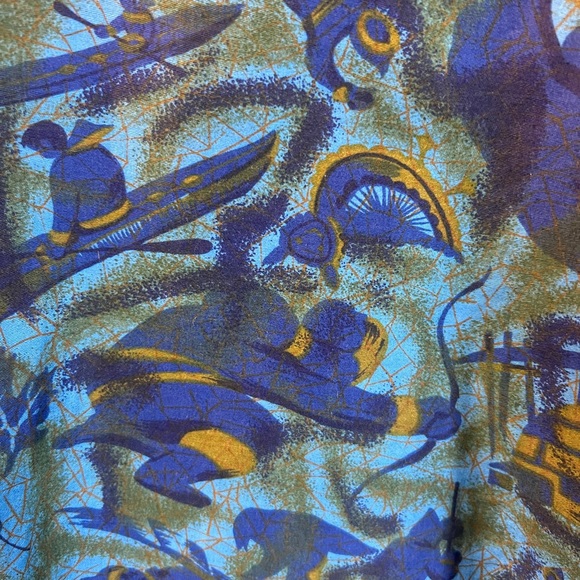 Vintage rare Hawaiian style shirt with Inuit design northern Canada - Picture 7 of 10